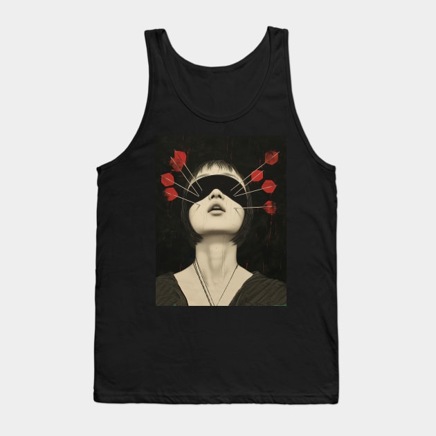 Blind Faith: Blind Leading the Blind on a Dark Background Tank Top by Puff Sumo